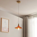 Helnys Wood Amber Glass LED Pendant Light Fixture - Nordic Modern Hanging Lamp
