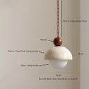 Helnys Wabi Sabi LED Pendant Lamp Yellow Travertine for Bedroom Home Decoration