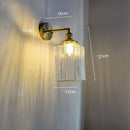 Helnys Copper Glass LED Bathroom Mirror Light Sconce, Nordic Modern Wall Lamp
