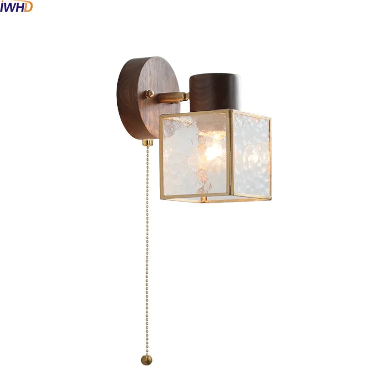 Helnys Modern LED Glass Wall Light for Bathroom Bedroom Mirrors