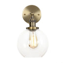 Helnys Ball Glass LED Wall Lamp Sconce Vintage Loft Industrial Iron Wall Light