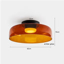Helnys Amber Glass LED Pendant Lights - Nordic Modern Hanging Lamp