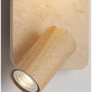 Helnys Glass Ball Wood Wall Lights with LED Rotation for Living Room