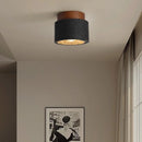 Helnys Black Stone LED Ceiling Lights - Nordic Modern Wood Canopy Ceiling Lamp