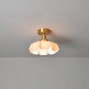 Helnys Milky Glass LED Ceiling Lamp Modern Indoor Lighting for Home and Living Room