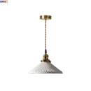 Helnys White Ceramic LED Pendant Light - Minimalist Loft Coffee Shop Illumination