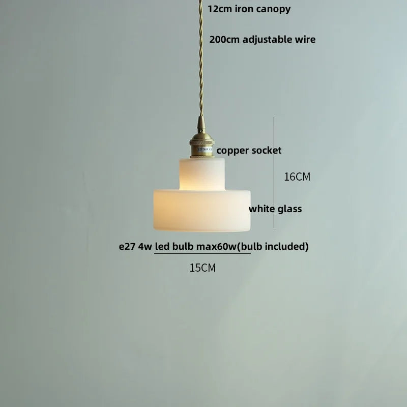 Helnys Ceramic Glass Pendant Light - Modern Nordic Style for Home Decor