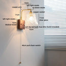 Helnys Wabi Sabi LED Wall Lamps Amber Glass Brass Mirror Light
