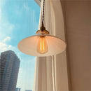 Helnys White Glass LED Pendant Lamp Modern Copper Socket Hanging Lights