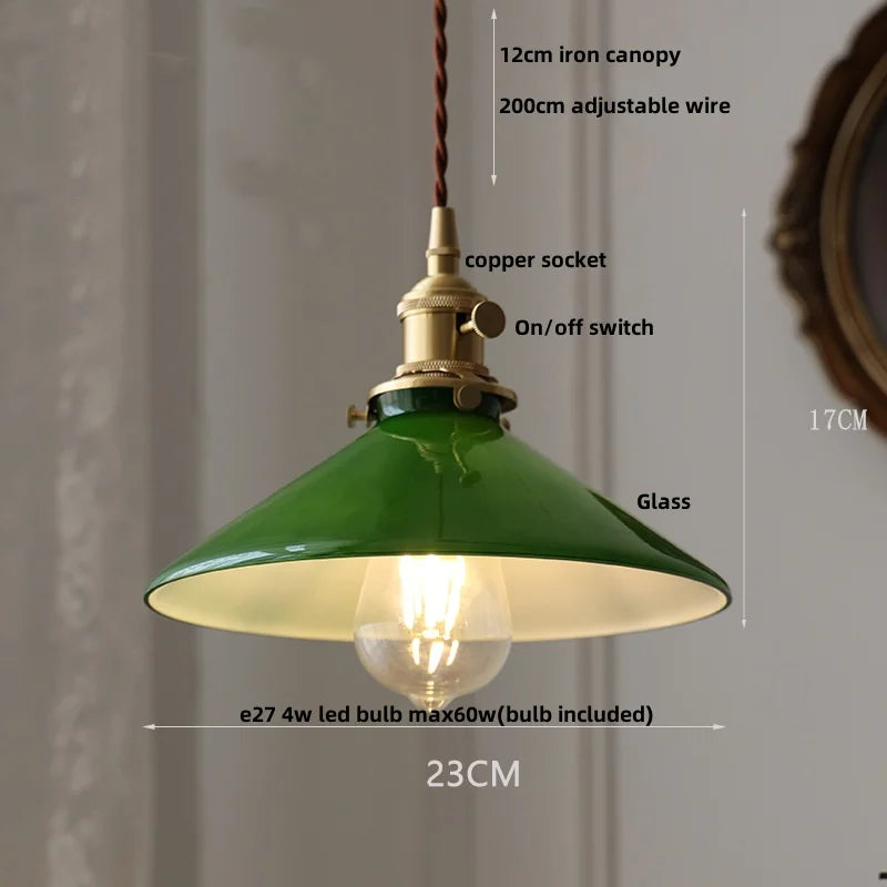 Helnys Copper Knob Switch Pendant Light - Nordic Modern Design