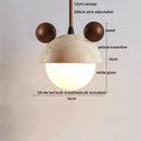 Helnys Yellow Stone Copper Socket LED Pendant Lights for Living Room Study Café