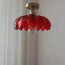 Helnys Vintage Green Glass LED Pendant Lights - Loft Style Industrial Hanging Lamp