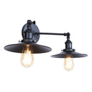 Helnys Industrial Vintage Iron Wall Lamps with 2 LED Heads