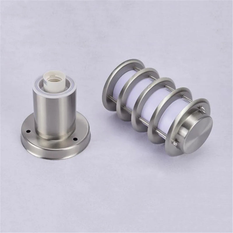 Helnys Stainless Steel Path Light with White Acrylic Shade, Waterproof Outdoor Post Lamp