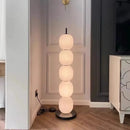 Helnys Nordic Gourd String Floor Lamp White Glass Lampshade