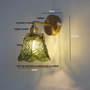 Helnys Amber Flower Glass Wall Light with Pull Chain Switch