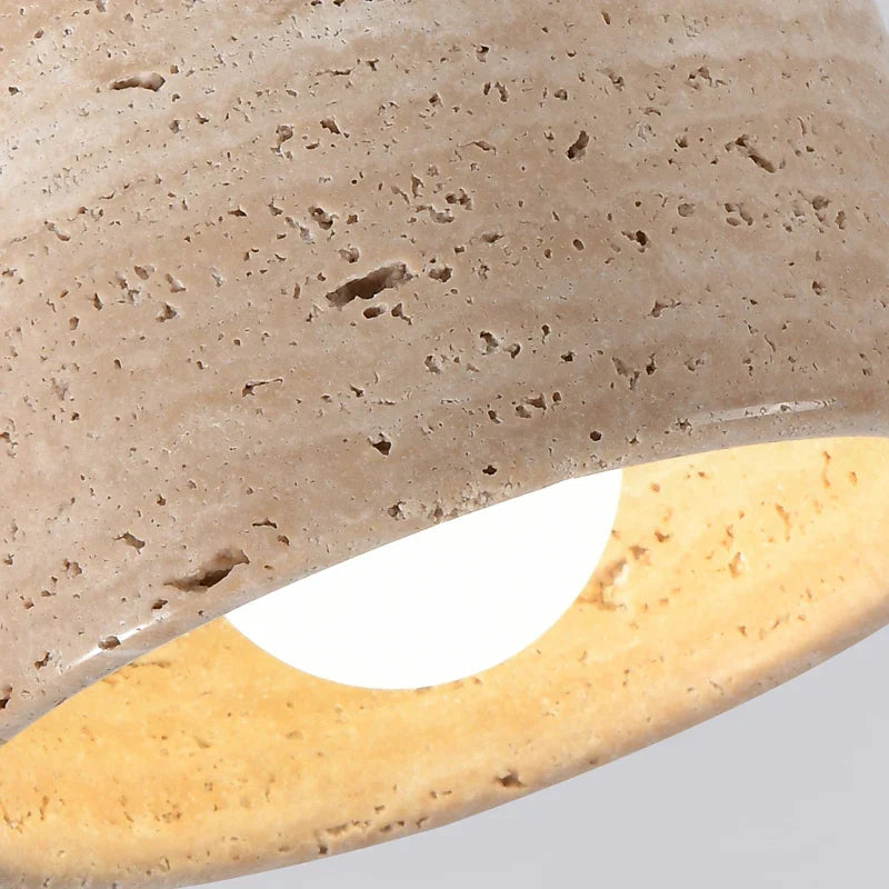 Helnys Round Stone Ceiling Lights Study Restaurant Living Room LED Ceiling Lamp