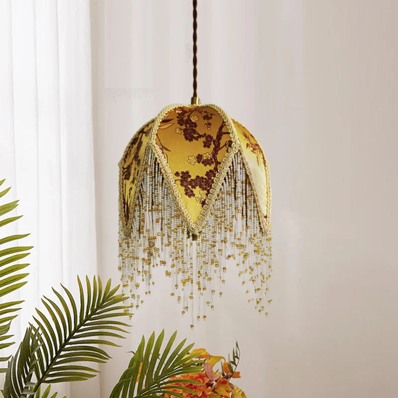 Helnys Green Yellow LED Pendant Light Fixture, Stylish Coffee Table Decoration