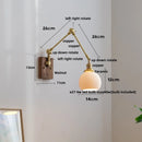 Helnys Wood LED Wall Lights Modern Ceramic Bedside Lamp Sconce