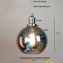 Helnys Vintage Copper LED Pendant Lamp Amber Glass Hanging Lights