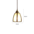 Helnys Nordic Glass LED Pendant Light Copper Hanging Lamp
