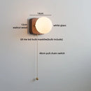 Helnys LED Walnut Wood Wall Lamp for Home and Living Room