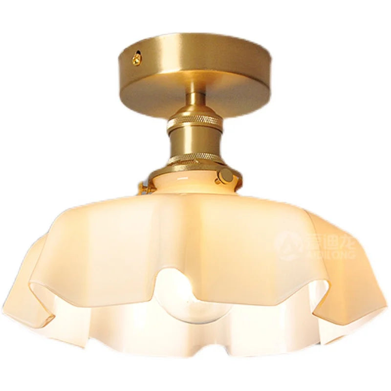 Helnys Milky Glass LED Ceiling Lamp Modern Indoor Lighting for Home and Living Room