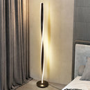 Helnys Modern White Long Line Floor Lamp for Living Room, Bedroom, and Study