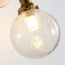 Helnys Glass LED Wall Sconce with Pull Chain Switch - Modern Nordic Bathroom Mirror Light