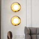 Helnys Modern LED Wall Lamp White Glass Ball Nordic Bedroom Stair Light