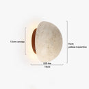 Helnys Stone Yellow Round Wall Light Modern Nordic Bedroom Living Room Lamp