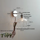 Helnys Modern Ceramic Wall Light with Pull Chain Switch