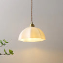 Helnys White Glass LED Pendant Lamp Modern Nordic Hanging Lights for Home