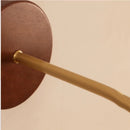 Helnys Adjustable LED Wall Light Fixture Ceramic Wood Base Bedside Lamp