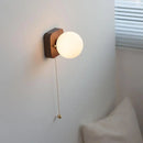 Helnys LED Walnut Wood Wall Lamp for Home and Living Room