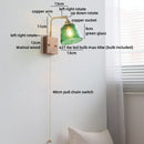 Helnys Nordic LED Flower Design Wall Light Glass Brass Living Room Bedside Lamp