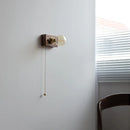 Helnys Vintage Brass LED Wall Lamps Walnut Wood Lighting Fixtures