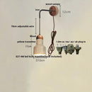 Helnys Yellow Travertine LED Wall Lamp Sconce with Pull Chain Switch