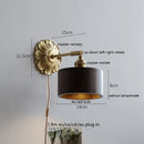 Helnys Nordic Copper LED Wall Lights Modern Indoor Lighting Stair Bathroom Bedroom Lamp