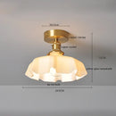 Helnys Milky Glass LED Ceiling Lamp Modern Indoor Lighting for Home and Living Room