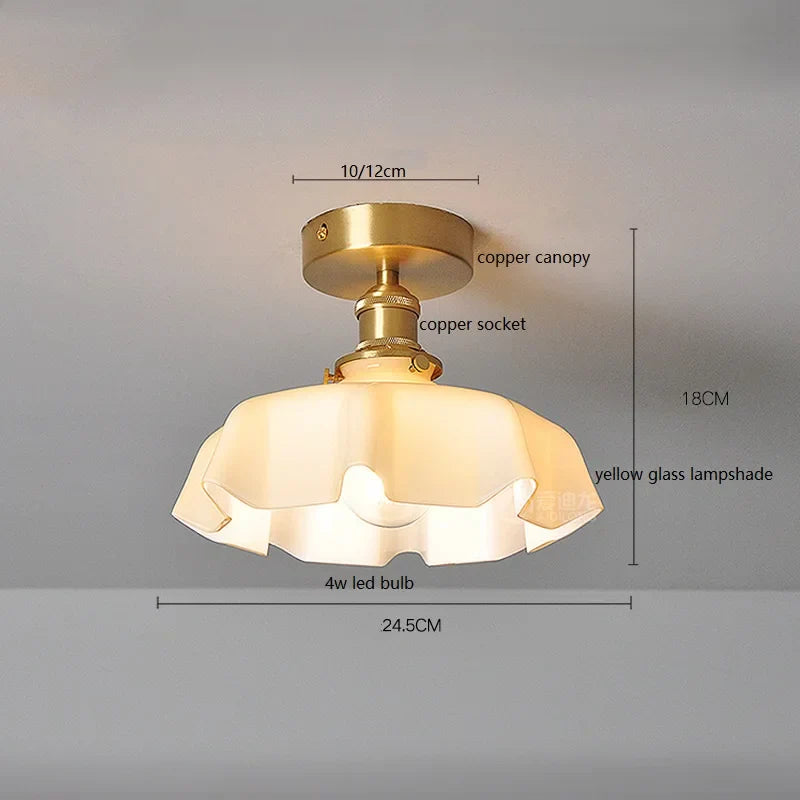 Helnys Milky Glass LED Ceiling Lamp Modern Indoor Lighting for Home and Living Room
