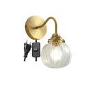 Helnys Modern Copper Wall Sconce with Glass Ball, LED Lights Fixtures