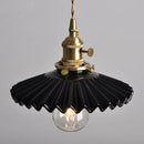 Helnys Ceramic Black LED Pendant Lights Adjustable Hanging Lamp