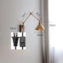 Helnys Copper LED Wall Light with Pull Chain Switch, Nordic Modern Design