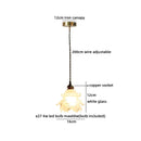 Helnys Vintage Industrial Amber Glass LED Pendant Light Fixture