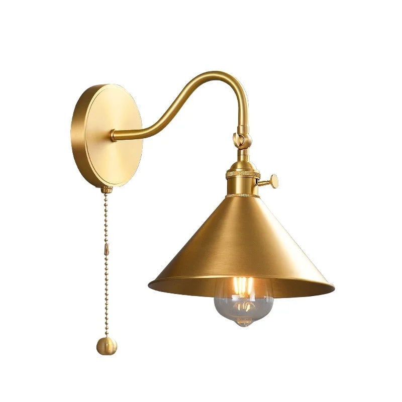 Helnys Adjustable Up Down Wall Sconce Lamp Copper LED Modern Wandlamp