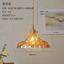 Helnys Copper Glass LED Pendant Lamp Switch Amber Nordic Hanging Lights