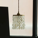 Helnys Shell LED Pendant Light: Modern Copper Hanging Lamp for Home Decor