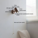 Helnys Wooden LED Wall Lamps for Bedroom Design Luminaire, Walnut Wood Shade, Bathroom Mirror, Stair Light