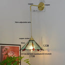 Helnys Vintage Glass Brass LED Wall Sconce Switched Vanity Light